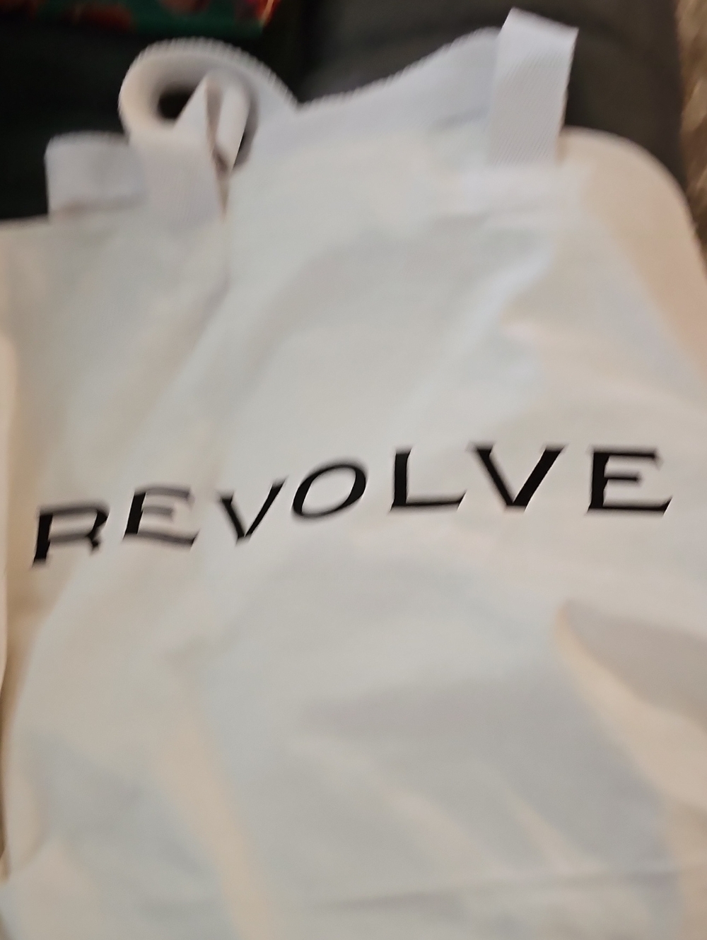 Revolve White Canvas Tote Bag - Women Bags. Large Size Tote Bag.